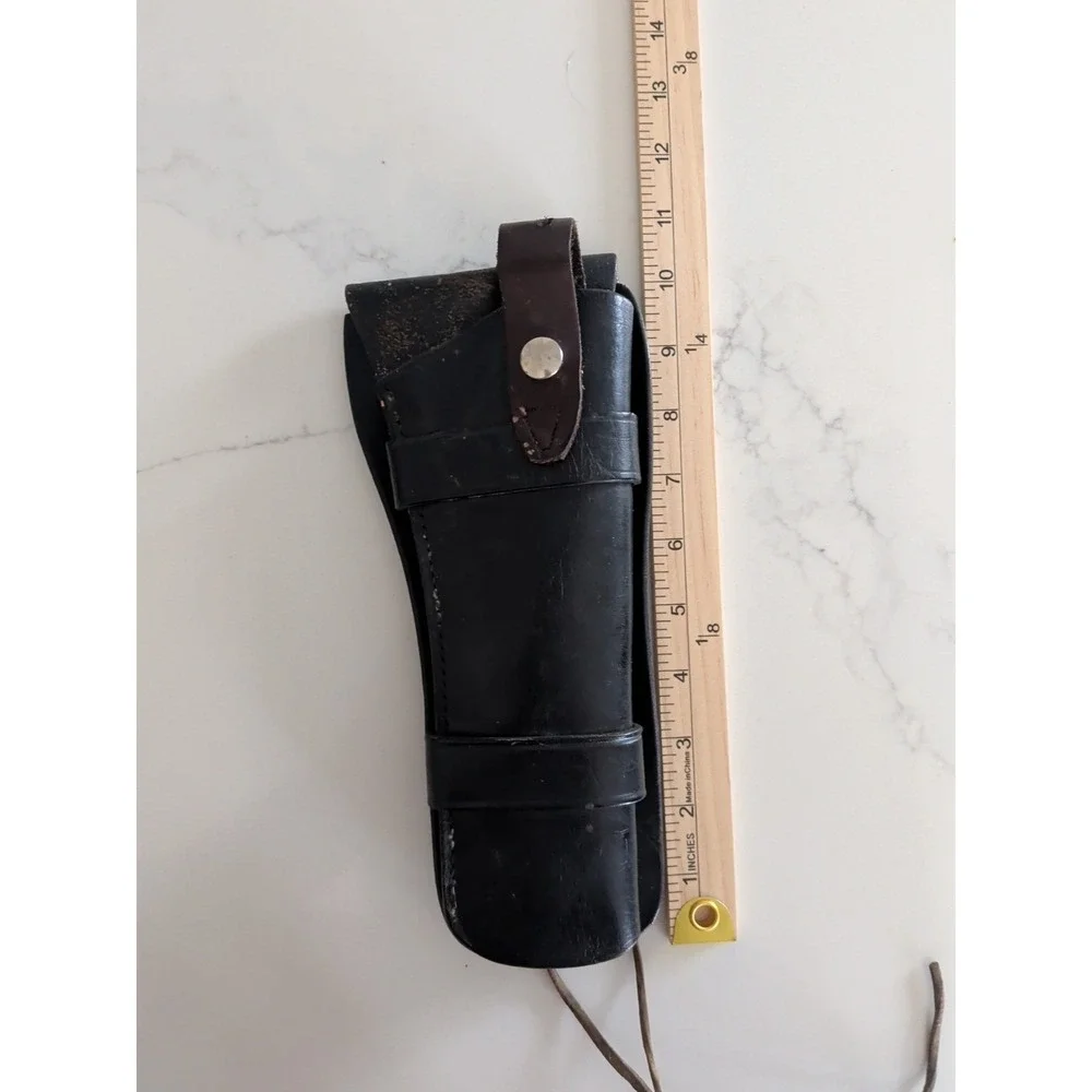 Vintage Black Leather Pistol Holster